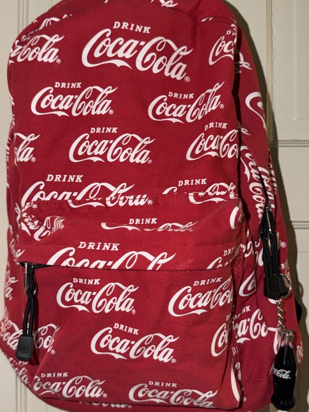 Coca-Cola Red and White Logo Print Backpack - Picture 2 of 6